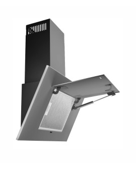 Okap AKPO WK-4 NERO 2.0 60 SZARY/SZARE SZKŁO T300 Liniowy LED/Siłownik