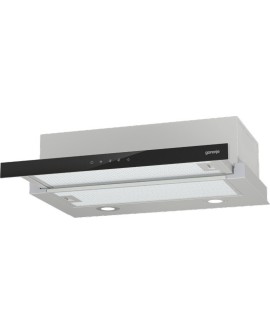 Okap teleskopowy GORENJE TH64E3SGB - front czarne szkło