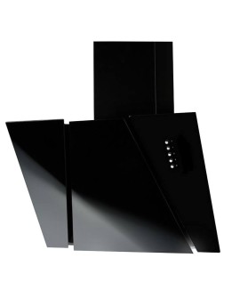 Okap kominowy AKPO WK-4 CETIAS 50 CZARNY (500mm front czarne szkło)