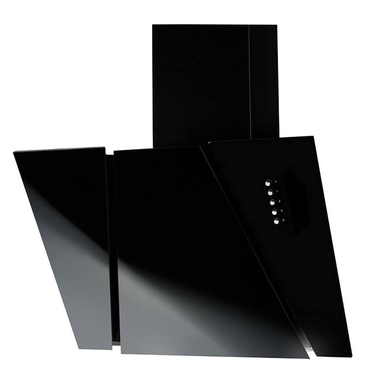 Okap kominowy AKPO WK-4 CETIAS 50 CZARNY (500mm front czarne szkło)