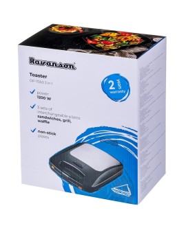 Opiekacz 3 w 1 Ravanson OP-7050 (1200W kolor czarny)