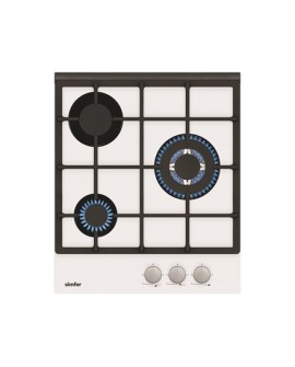 Simfer Hob H4.305.HGSBB Gas on glass Number of burners/cooking zones 3 Rotary knobs White
