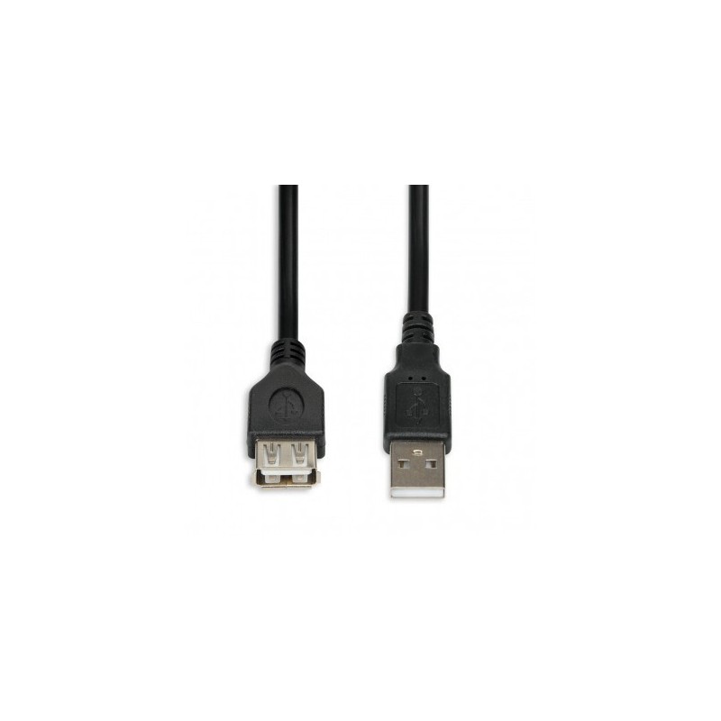 Kabel IBOX IKU2P18 (USB 2.0 typu A M - USB 2.0 typu A F 1,8m kolor czarny)