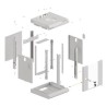 Lanberg WF11-3306-10S stojak 6U Szafa wisząca Szary