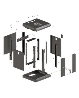 Lanberg WF11-3309-10B stojak 9U Szafa wisząca Czarny