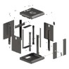 Lanberg WF11-3309-10B stojak 9U Szafa wisząca Czarny