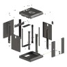 Lanberg WF11-3304-10B stojak 4U Szafa wisząca Czarny
