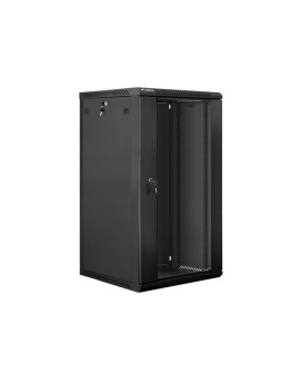 Lanberg szafa instalacyjna wisząca 19'' 22U 600x600mm czarna (drzwi szklane)