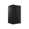 Lanberg szafa instalacyjna wisząca 19'' 22U 600x600mm czarna (drzwi szklane)