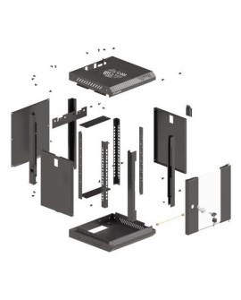 Lanberg WF11-3306-10B stojak 6U Szafa wisząca Czarny
