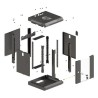 Lanberg WF11-3306-10B stojak 6U Szafa wisząca Czarny