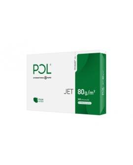 Papier xero ksero biurowy POLJET 9938A80 (A4 80g/m2 500 szt. arkuszy papier biały, matowy)