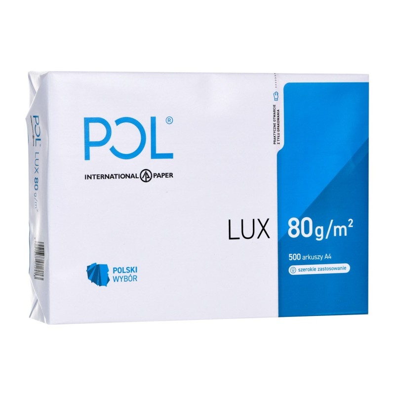 Papier xero ksero biurowy POLLUX (A4 80g/m2 500 szt.arkuszy kolor biały, matowy)