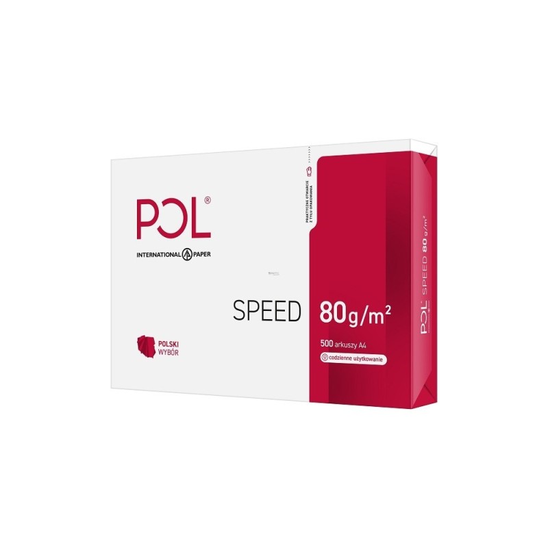 Papier xero ksero biurowy POLSPEED (A4 80g/m2 500 szt. arkuszy papier biały matowy)
