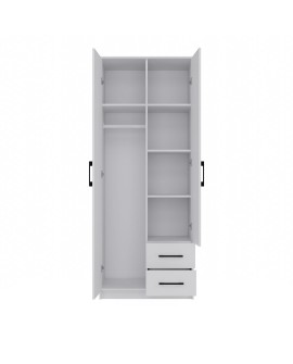 SZAFA ROMANA 80X205 BIAŁA Z LUSTREM