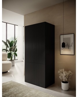 Szafa PAFOS 2D 90x55,5x198,5 czarny mat