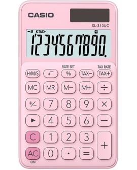 CASIO KALKULATOR KIESZONKOWY SL-310UC PK RÓŻOWY, 10 CYFROWY WYŚWIETLACZ