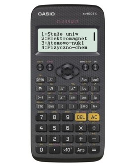 CASIO KALKULATOR NAUKOWY FX 82CEX CZARNY, 12 CYFROWY WYŚWIETLACZ