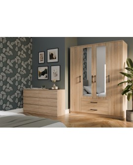 SZAFA ROMANA 160X205 SONOMA Z LUSTREM