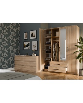SZAFA ROMANA 160X205 SONOMA Z LUSTREM