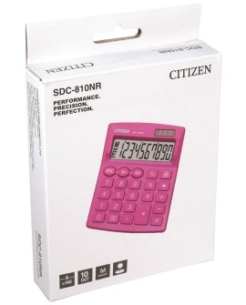 CITIZEN KALKULATOR BIUROWY SDC-810NRPKE, 10-cyfrowy, 127x105mm, różowy