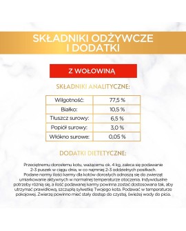 PURINA Gourmet Gold Mus z wołowiną - mokra karma dla kota - 85 g