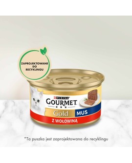 PURINA Gourmet Gold Mus z wołowiną - mokra karma dla kota - 85 g