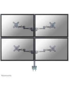 Neomounts FPMA-D935D4 uchwyt / stojak do monitorów 68,6 cm (27") Biurko Srebrny