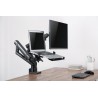 GEMBIRD BIURKOWE REGULOWANE RAMIĘ/UCHWYT NA 2 MONITORY + PÓŁKA NA NOTEBOOKA 17-32, VESA 100X100MM, DO 8 KG