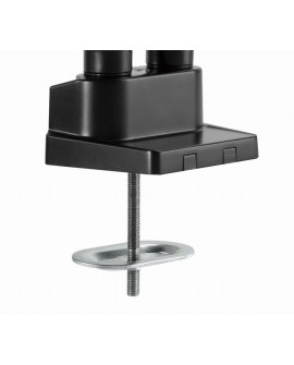 GEMBIRD BIURKOWE REGULOWANE RAMIĘ/UCHWYT NA 2 MONITORY + PÓŁKA NA NOTEBOOKA 17-32, VESA 100X100MM, DO 8 KG