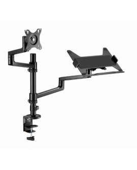 GEMBIRD BIURKOWE REGULOWANE RAMIĘ/UCHWYT NA MONITOR + PODSTAWKA NA NOTEBOOKA 17-32, VESA 100X100MM, DO 8 KG