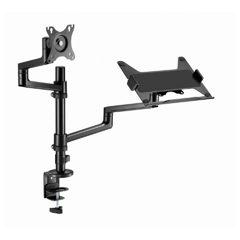 GEMBIRD BIURKOWE REGULOWANE RAMIĘ/UCHWYT NA MONITOR + PODSTAWKA NA NOTEBOOKA 17-32, VESA 100X100MM, DO 8 KG