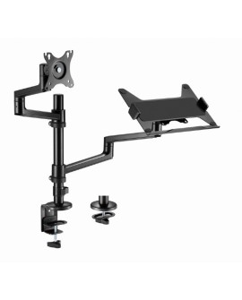 GEMBIRD BIURKOWE REGULOWANE RAMIĘ/UCHWYT NA MONITOR + PODSTAWKA NA NOTEBOOKA 17-32, VESA 100X100MM, DO 8 KG