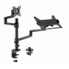 GEMBIRD BIURKOWE REGULOWANE RAMIĘ/UCHWYT NA MONITOR + PODSTAWKA NA NOTEBOOKA 17-32, VESA 100X100MM, DO 8 KG