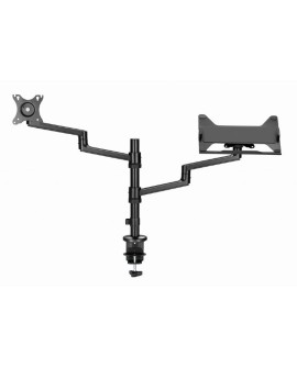 GEMBIRD BIURKOWE REGULOWANE RAMIĘ/UCHWYT NA MONITOR + PODSTAWKA NA NOTEBOOKA 17-32, VESA 100X100MM, DO 8 KG
