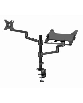 GEMBIRD BIURKOWE REGULOWANE RAMIĘ/UCHWYT NA MONITOR + PODSTAWKA NA NOTEBOOKA 17-32, VESA 100X100MM, DO 8 KG