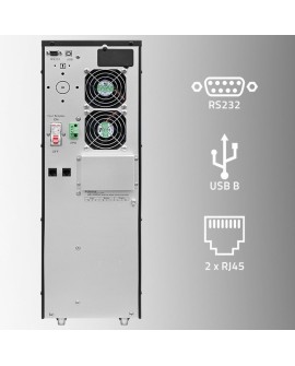 QOLTEC ZASILACZ AWARYJNY UPS 6KVA | 6000W | POWER FACTOR 1.0 | LCD | EPO | USB | ON-LINE