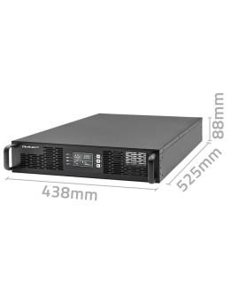 QOLTEC ZASILACZ AWARYJNY UPS DO RACK | 2.4KVA | 2400W | POWER FACTOR 1.0 | LCD | EPO | USB | ON-LINE