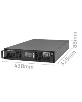 QOLTEC ZASILACZ AWARYJNY DO RACK 3KVA | 3000W | POWER FACTOR 1.0 | LCD | EPO | USB | ON-LINE