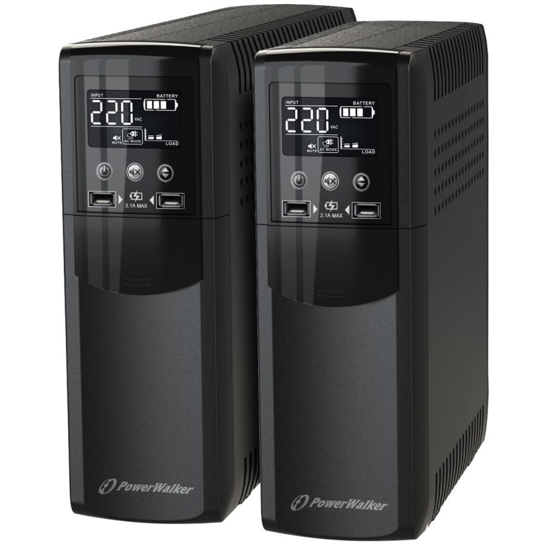 PowerWalker VI 600 CSW FR Technologia line-interactive 0,6 kVA 360 W 4 x gniazdo sieciowe