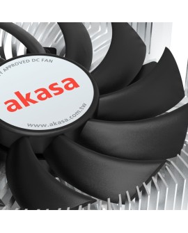 Akasa Intel LGA1700 Procesor Chłodnica hybrydowa 7,5 cm Aluminium, Czarny 1 szt.