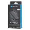 MULTIPORT ADAPTER NATEC FOWLER 2 V2 USB-C 8W1 HUB - USB 3.0 3X, HDMI 4K, USB-C, RJ45, SD, MICRO SD
