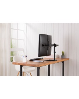 DIGITUS STOJAK BIURKOWY PODWÓJNY 2XLCD MAX. 32" MAX. 2X 8KG UCHYL.-OBROT QUICK-RELEASE DA-90401