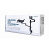 GEMBIRD BIURKOWE REGULOWANE RAMIĘ/UCHWYT NA MONITOR + PODSTAWKA NA NOTEBOOKA 17-32, VESA 100X100MM, DO 8 KG
