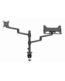 GEMBIRD BIURKOWE REGULOWANE RAMIĘ/UCHWYT NA MONITOR + PODSTAWKA NA NOTEBOOKA 17-32, VESA 100X100MM, DO 8 KG