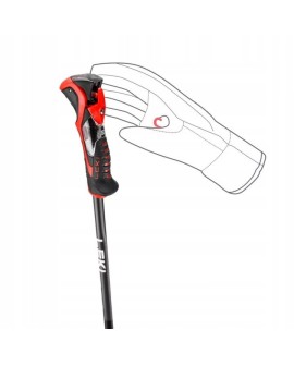 LEKI KIJE 3D AIRFOIL black/red 125