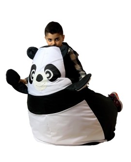 Pufa worek sako PANDA czarny-biały XL 130x90