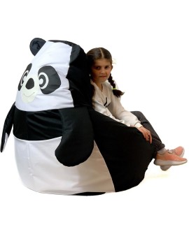 Pufa worek sako PANDA czarny-biały XL 130x90