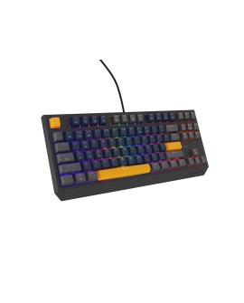 GENESIS THOR 230 TKL klawiatura Gaming USB + RF Wireless + Bluetooth QWERTY Czarny, Niebieski, Szary, Pomarańczowy