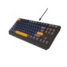GENESIS THOR 230 TKL klawiatura Gaming USB + RF Wireless + Bluetooth QWERTY Czarny, Niebieski, Szary, Pomarańczowy